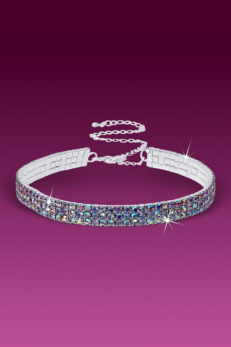 Crystal Ribbon Choker Necklace - Hello Supply Modern Jewelry